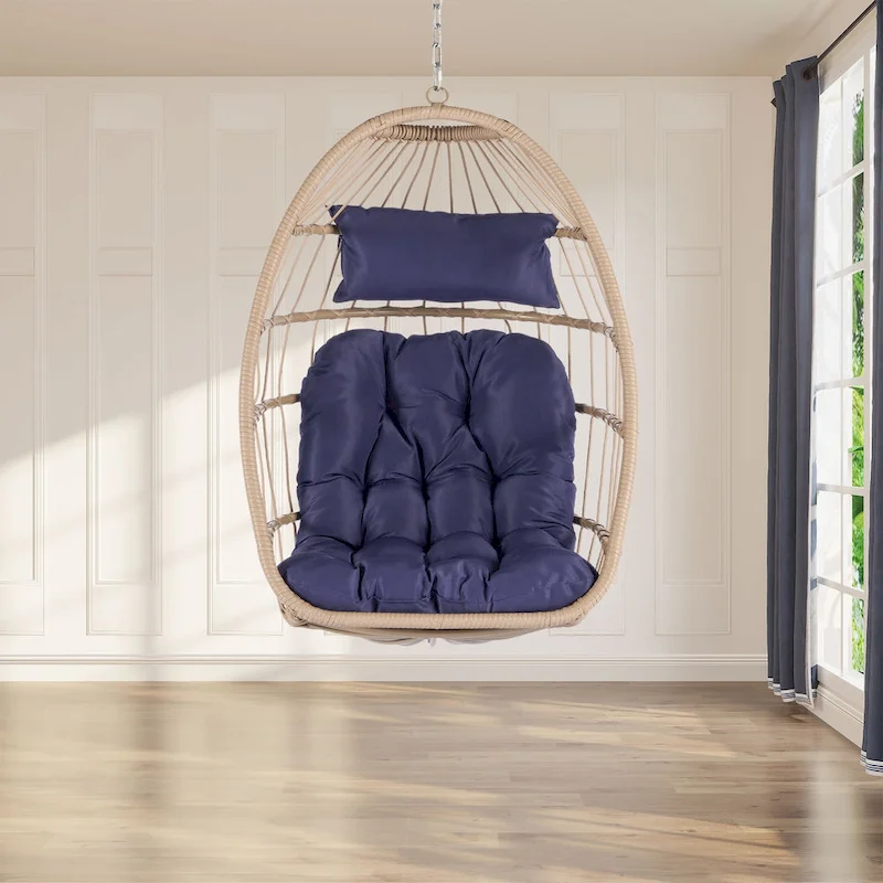 Outdoor Garden Rattan Egg Swing Chair Hanging Chair