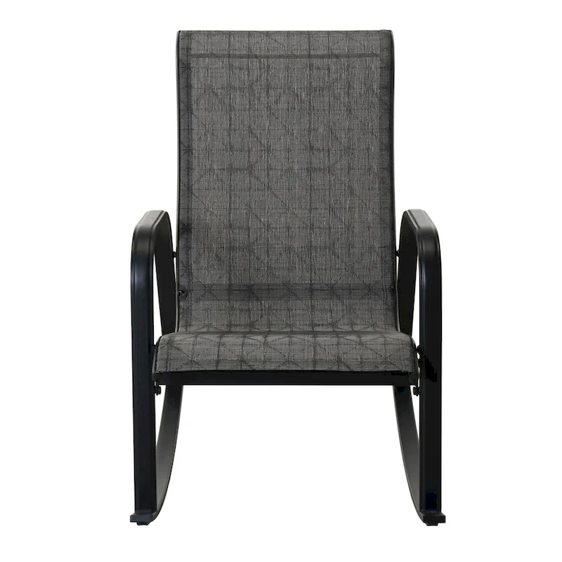 Single Iron Frame Removable Teslin Rocking Chair