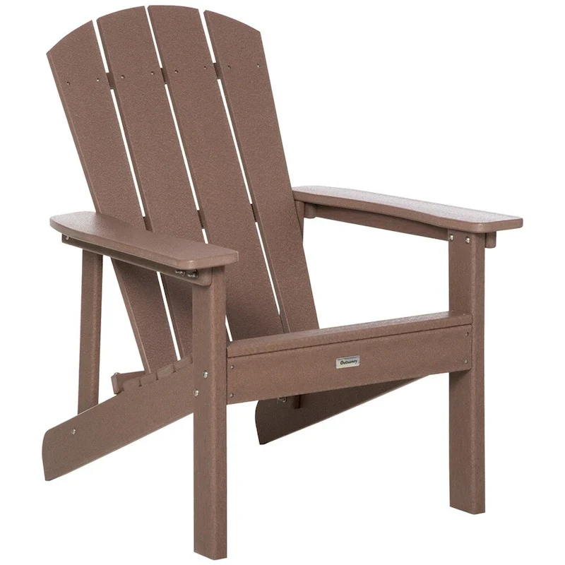 Adirondack Chair,Faux Wood Patio&Fire Pit Chair,Weather Resistant HDPE