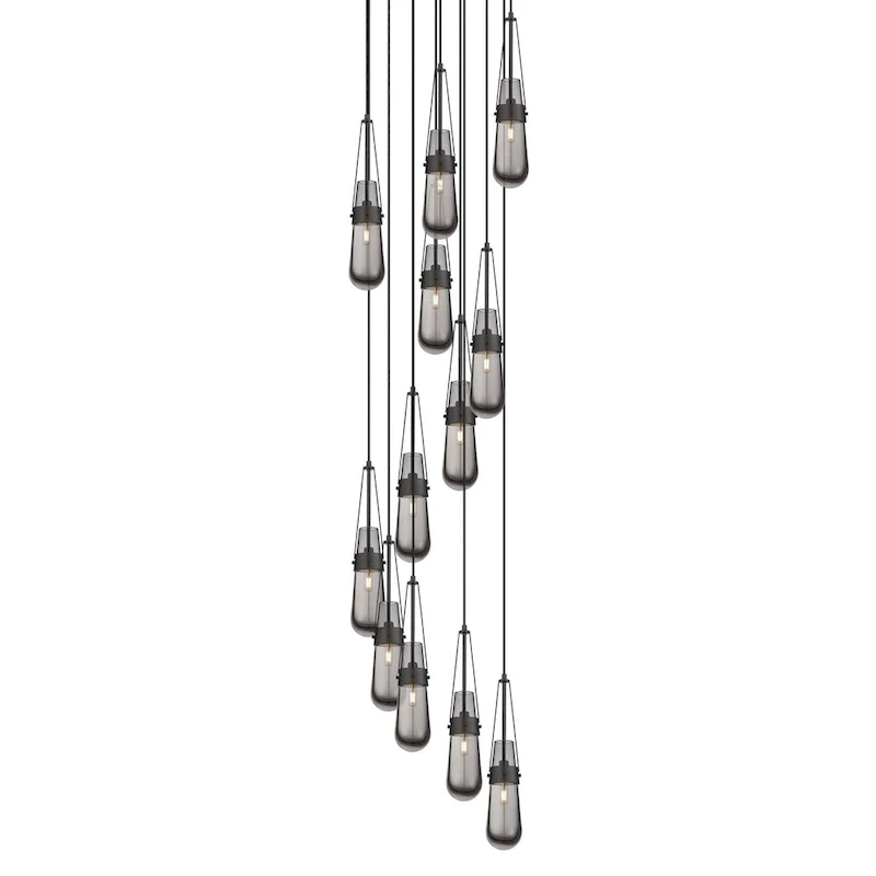 Innovations Lighting 126-452-1P-21-24 Milan Pendant Milan 12 Light 24