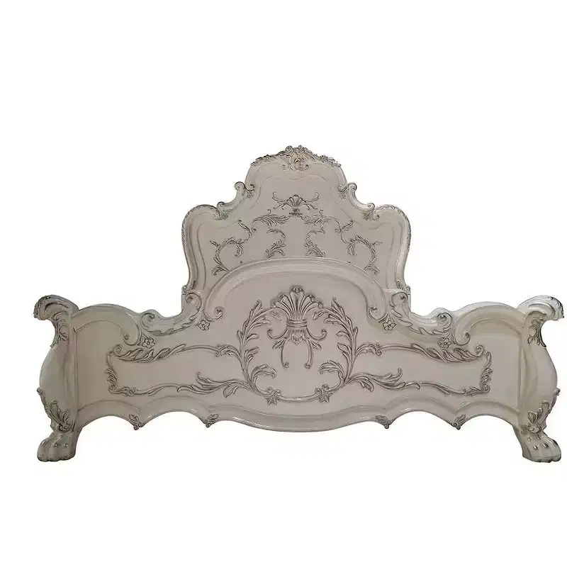 91" Queen Bed Dresden Traditional Carved Design & Claw Feet - Acme Furniture