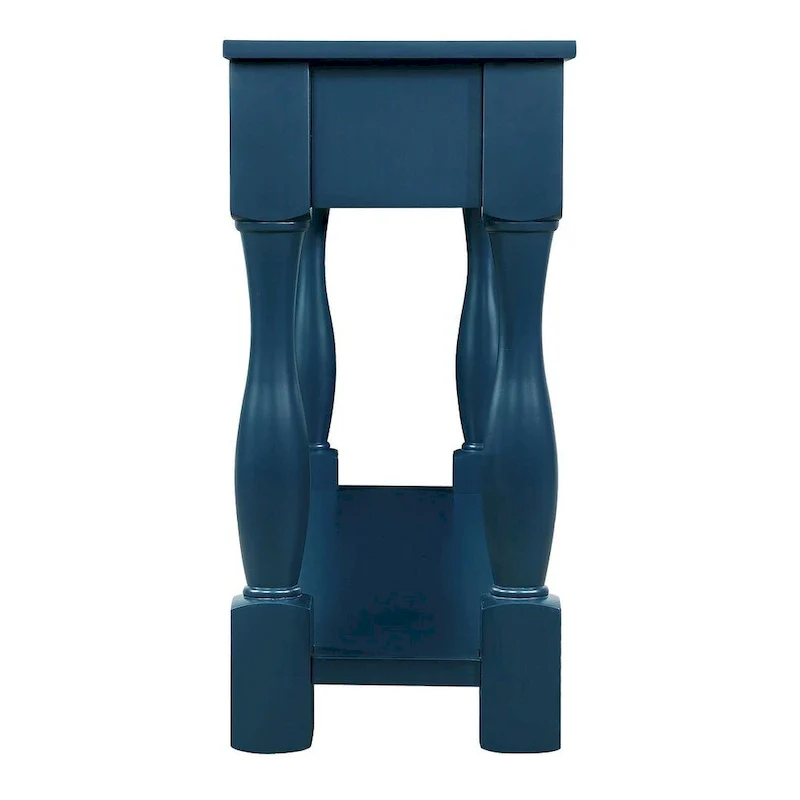 Solid Wood Console Table - Antique White/Blue/Navy/Espresso/Brown, Mid-Century Style, Multi-User