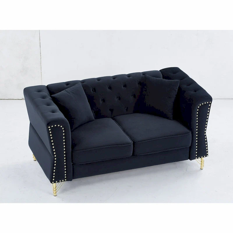 60.2 Chesterfield Velvet Sofa