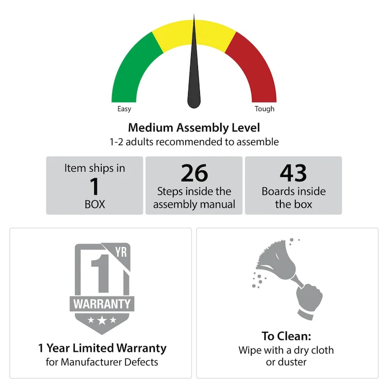 BrEZ Build Pearce Wide 6 Drawer Dresser