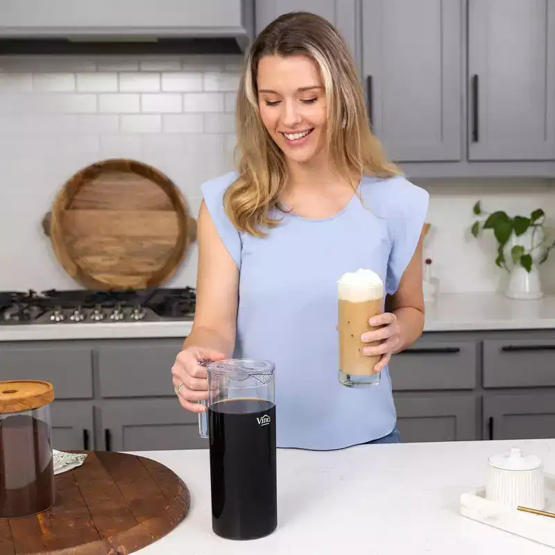 Vinci 5 Cup Express Pro 100 Cold Brew Coffee Maker Black: Electric Iced Coffee Machine, 40.58 oz Capacity, No Filter Needed