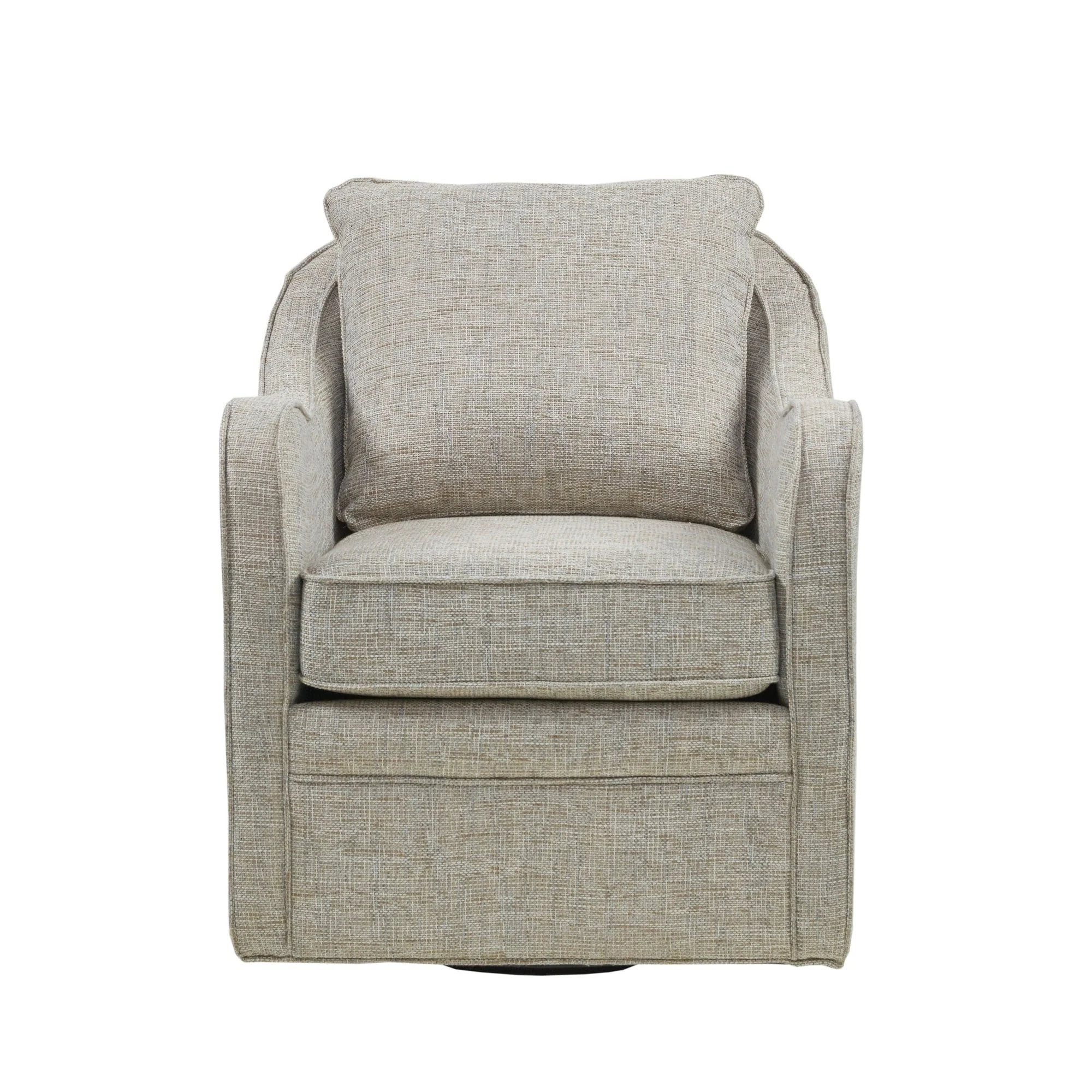 Madison Park Betty Upholstered Swivel Curved Armchair
