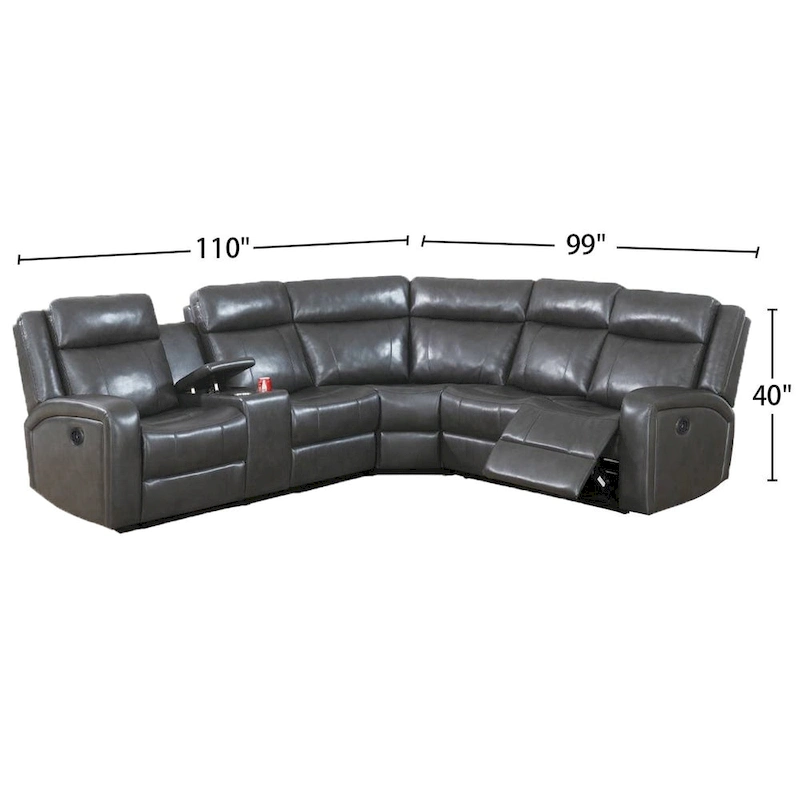 3 Pieces Power Motion Sectional