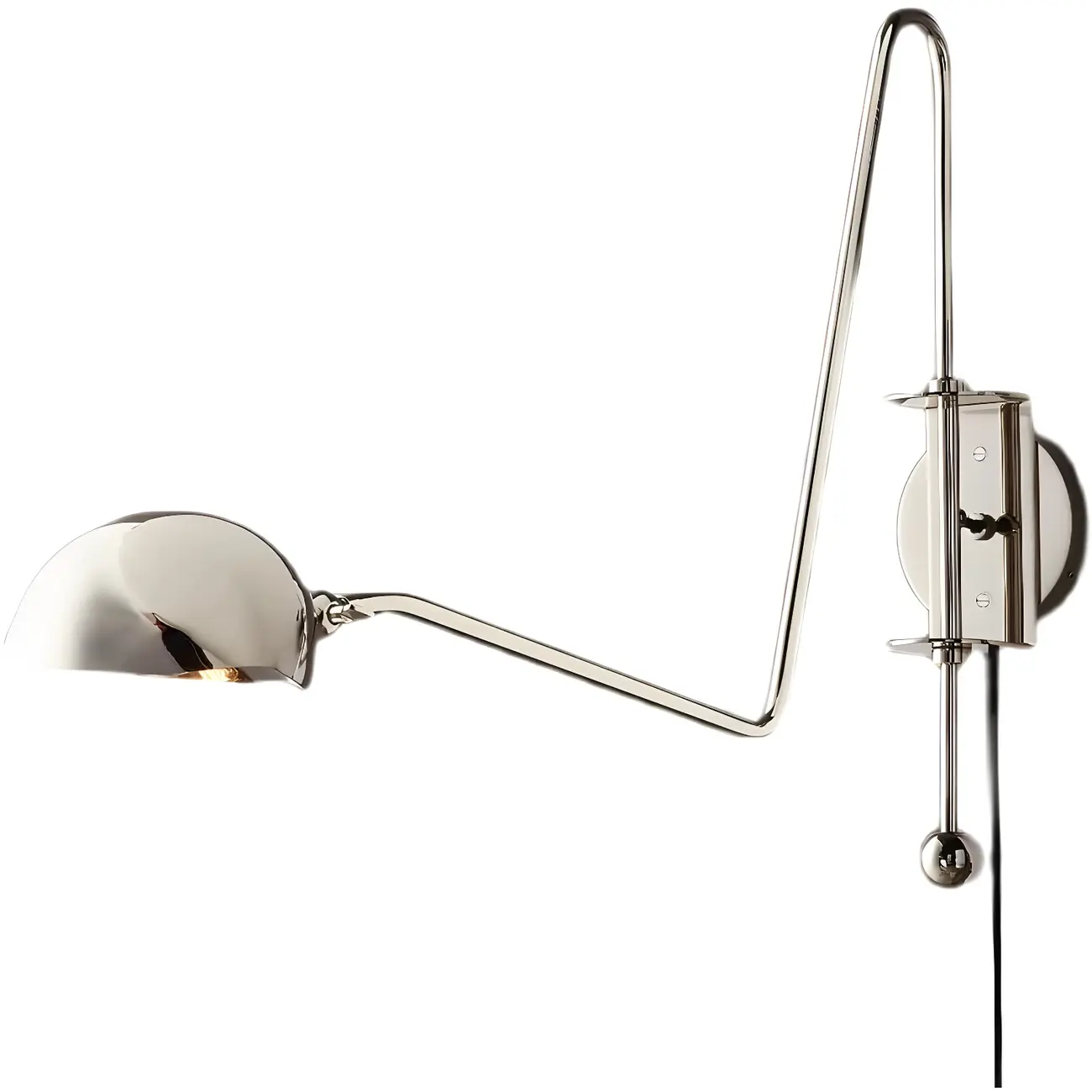 1-Light Copper Shade Swing Arm Wall Light