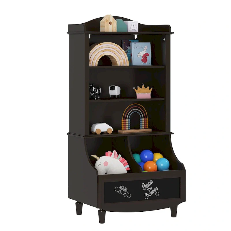 Kids Bookshelf and Toy Storage Open Bookshelf and Toy Organizer Cabinet