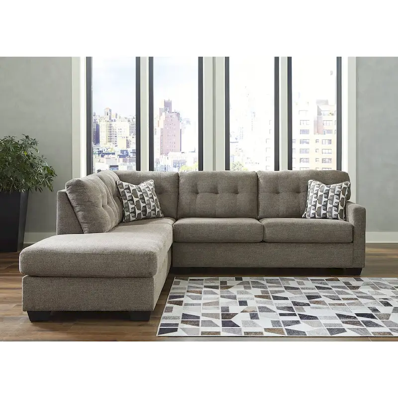 Signature Design by Ashley Mahoney 2-Piece Sleeper Sectional with Chaise - 105W x 90D x 37H