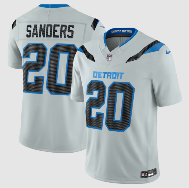 Detroit Lions Barry Sanders Silver 2026 Rivalries Collection Stitched Limited Jersey