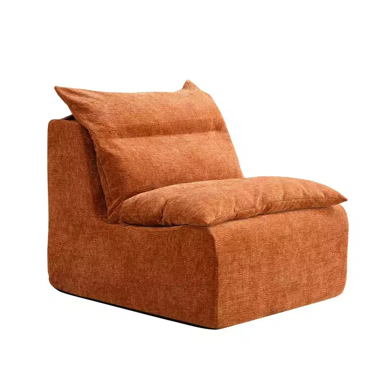 GDFStudio Vivien Armless Pure Foam Single Sofa Chair with Cushion