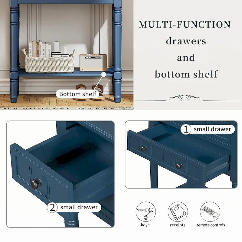 Narrow Console Table(Navy)