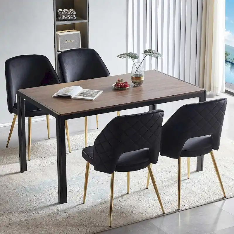 Howtai Upholstered Home Chair Hollow-Back Set of 4