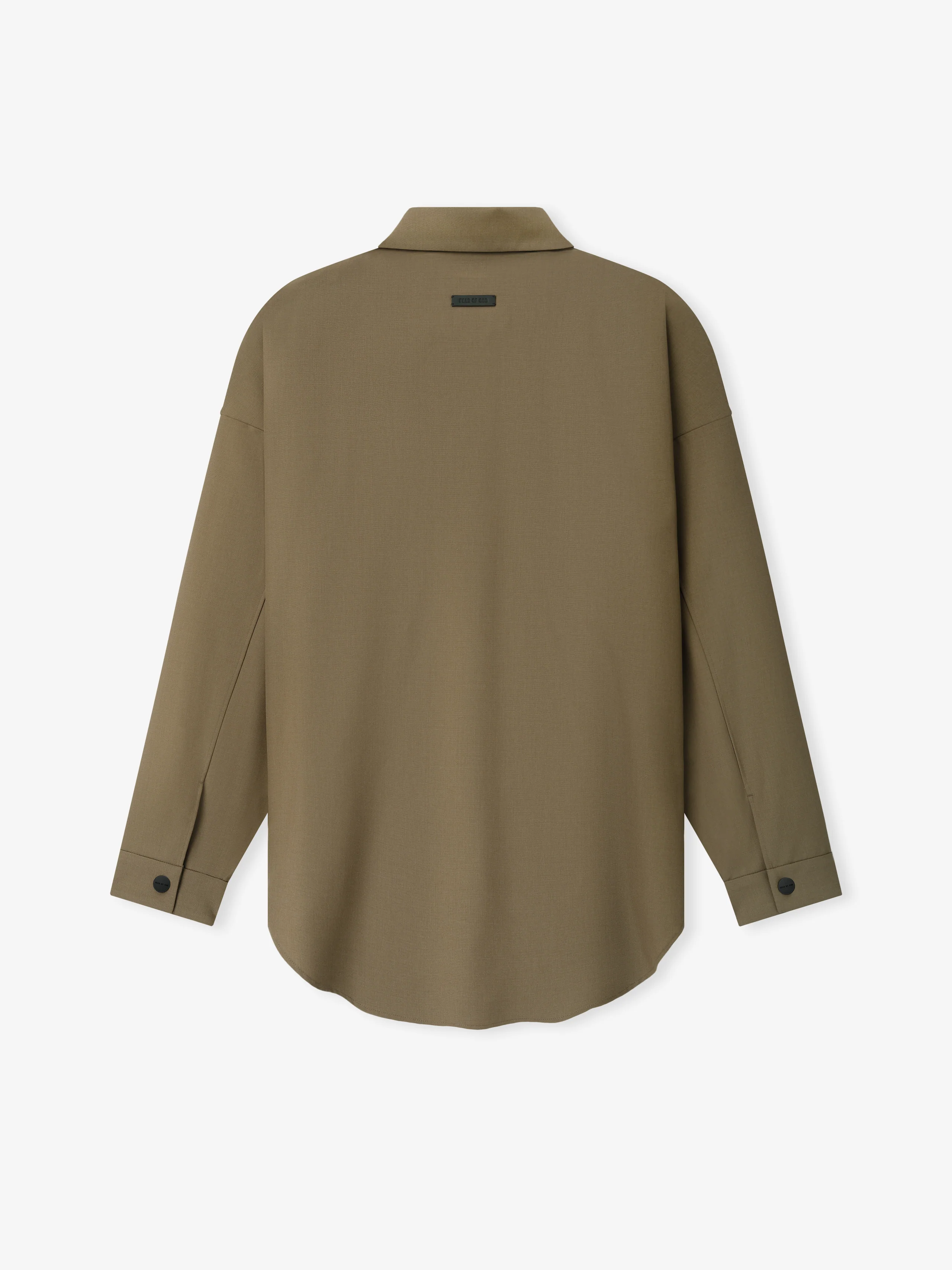 Wool Poplin Relaxed Shirt