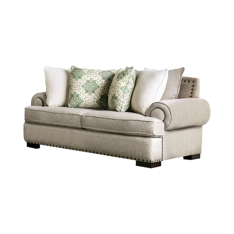 Jula Traditional Linen 2-piece Sofa Set