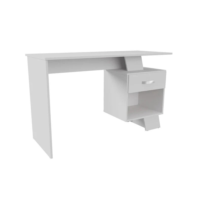Espresso Brown Asymmetrical Writing Desk - 47 Inch
