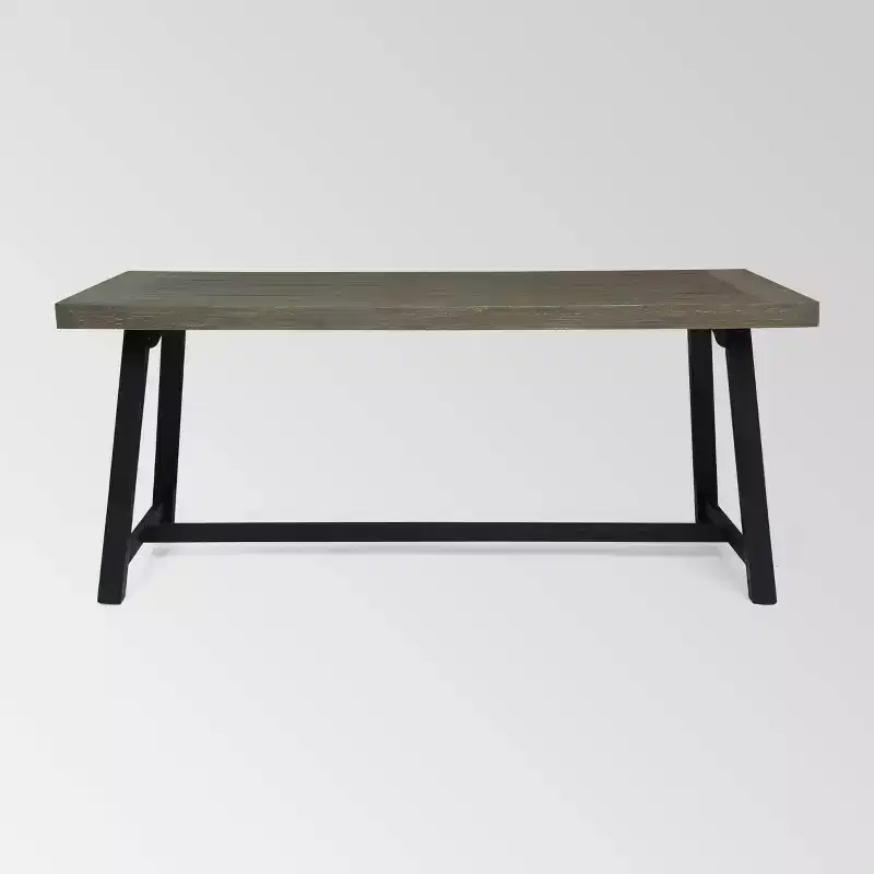 Raphael Rectangle Acacia Wood Dining Table - Gray - Christopher Knight Home