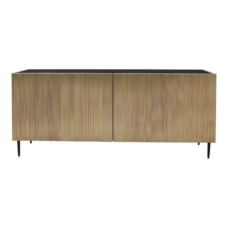 2-Door Sideboard with Brass-Tone Accents