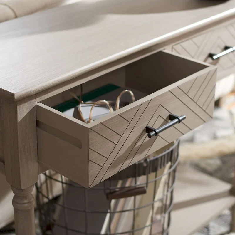 SAFAVIEH Eryka 2-Drawer Console Table - 35.5  W x 13  L x 29.5  H - 36Wx13Dx30H