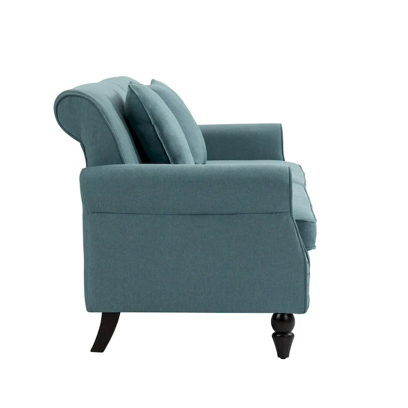 73 Sofa with Nailhead Trim Rolled Arms