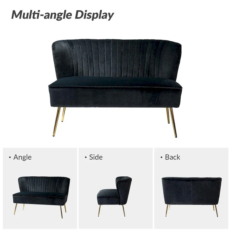 Delicia 3 Piece High-Quality Velvet Fabric Living Room Set with Sturdy Legs