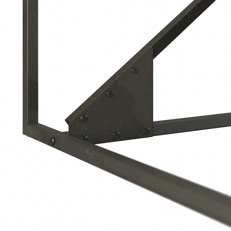 Rustic Gray L Shaped Industrial Desk with Steel Frame for Adults