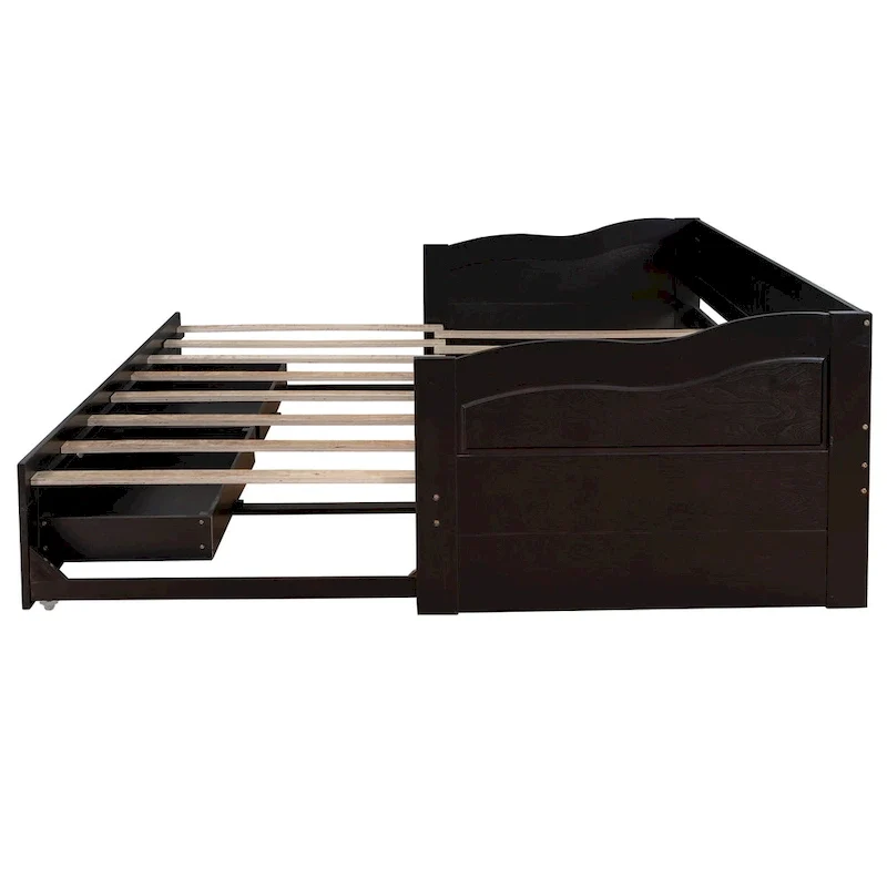 Wooden Daybed with Trundle Bed
