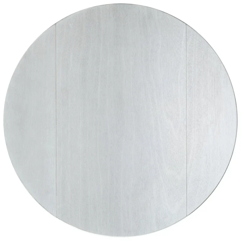 Dark Wood Folding Round Dining Table - Seats 2-4