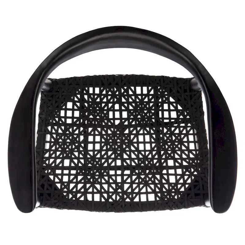 SAFAVIEH Therese Leather Woven Accent Chair - 25 W x 20.9 L x 30.9 H - 25Wx21Dx31H