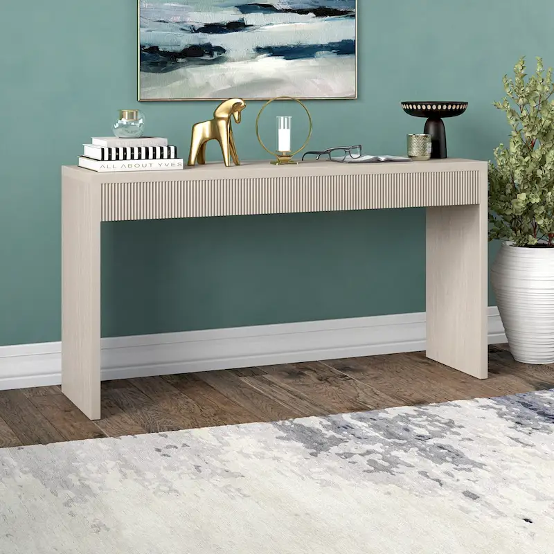 Alder White/Black Grain Modern Fluted 55