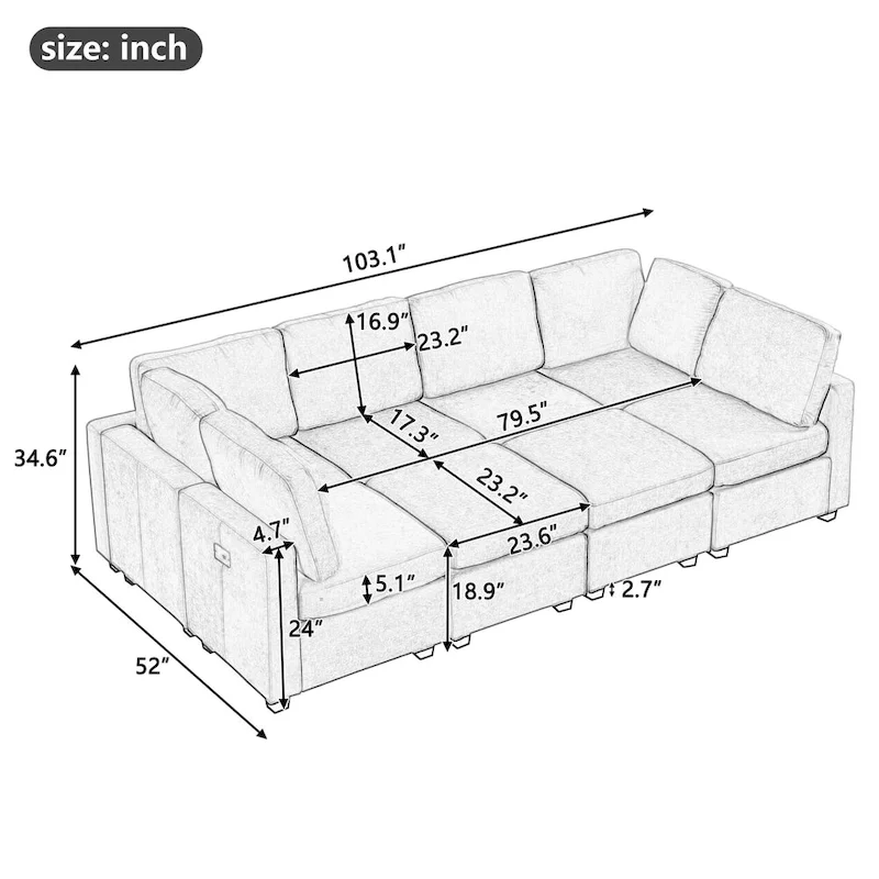 103  Sectional Sofa