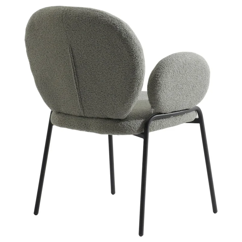 Soft-Cushioned Wrought Iron Dining Chair