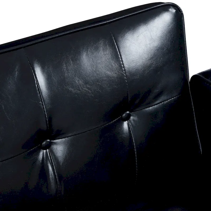 Convertible Sofa Bed Adjustable Fabric Couch Sleeper Modern Recliner Reversible Loveseat Folding Daybed Guest Bed with 2 Pillows