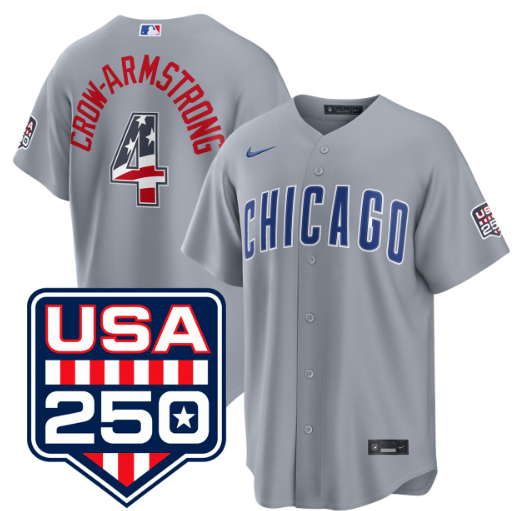 Pete Crow-Armstrong Chicago Cubs USA 250 Fourth of July Road Jersey