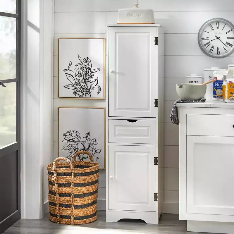 Buylateral Brighton Kitchen Storage Pantry Cabinet White