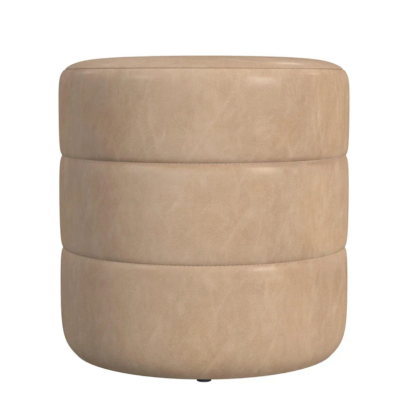 HomePop Upholstered Round Ottoman