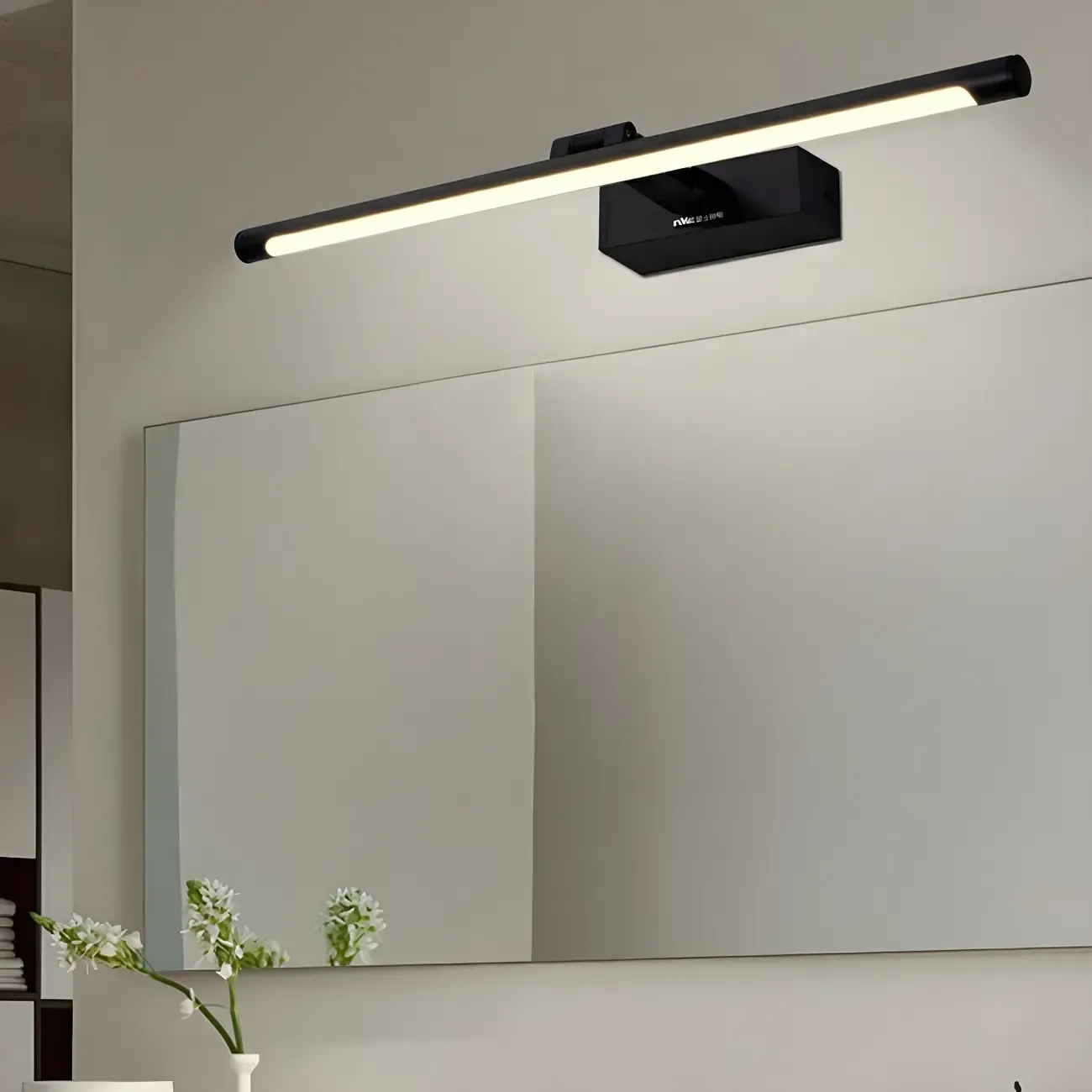 Modern Geometric Linear Vanity Light with Integrated LED