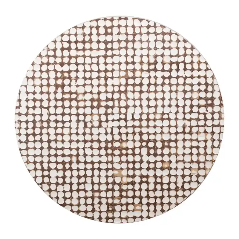 Mila Coconut Shell Round Pedestal Coffee Table by East at Main