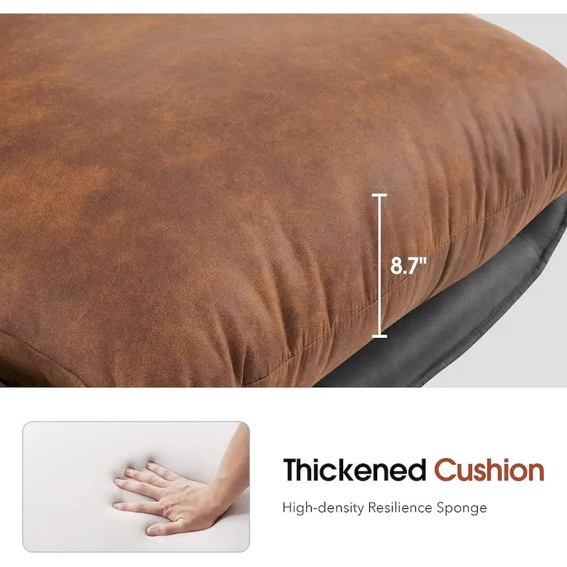 Leathaire Fabric Accent Chair with Ottoman