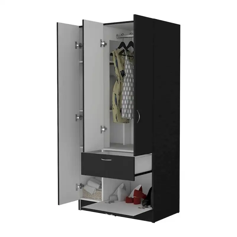 FM Furniture Ramblas Armoire, Two Cabinets, One Drawer - N/A