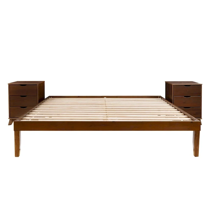 Purcell Bedroom 3-Piece Set with 3-Drawer Nightstands (Set of 2)