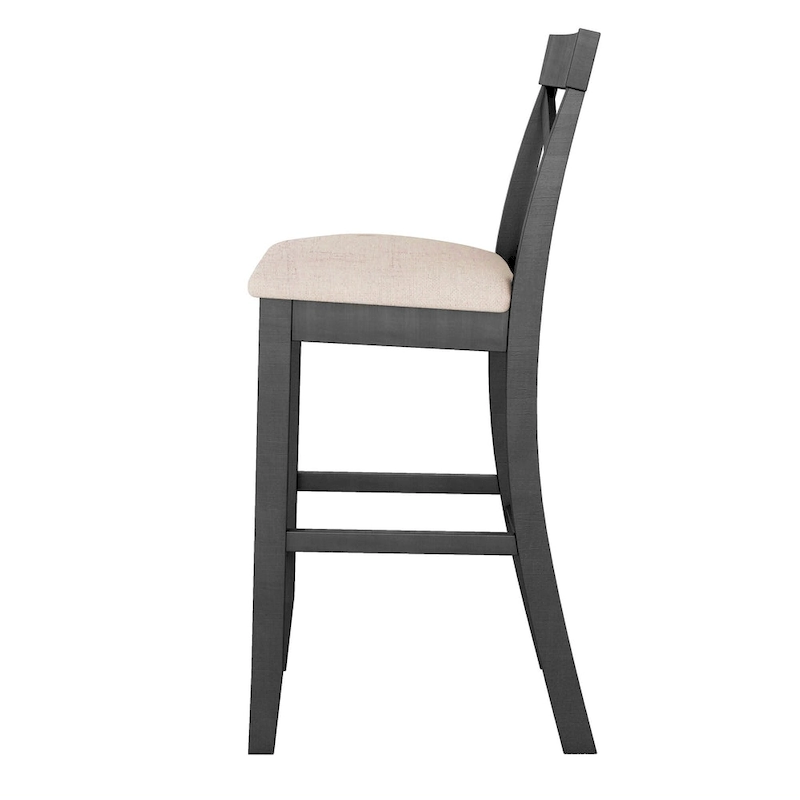 3-Piece Dining Table and Chair Set, Small Counter Height Table and Chair Set with Kitchen Breakfast Nook and 2 Chairs