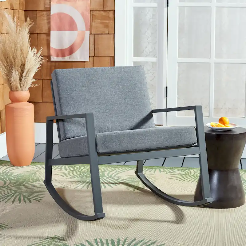 SAFAVIEH Outdoor Janetta Rocking Chair - 37W x 29D x 26H