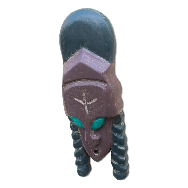 Novica Handmade Queen Amina African Wood Mask