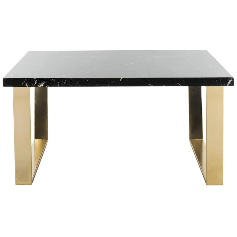 SAFAVIEH Bea Black/ Brass Square Coffee Table - 31.5  x 31.5  x 15.8  - 32Wx32Dx16H