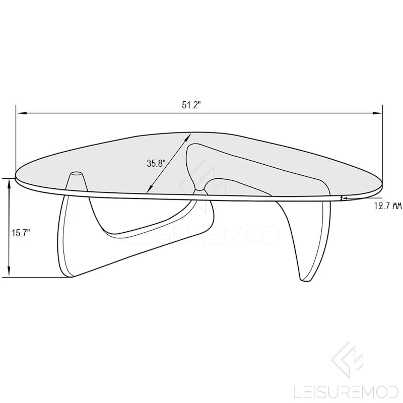 Imperial Triangle Coffee Table - Tempered Glass Only