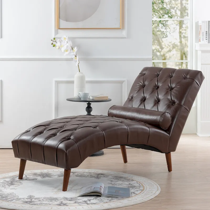 62W Upholstered Chaise Lounge