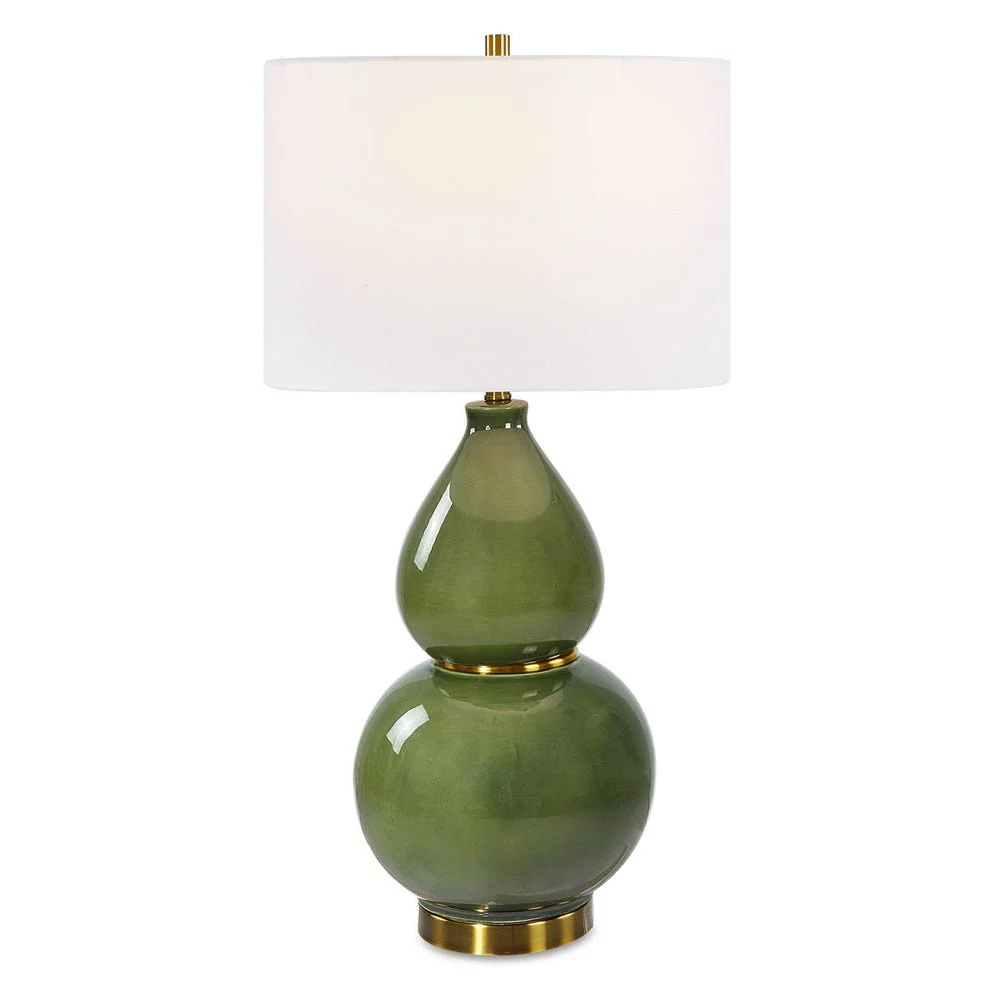 Gourd Table Lamp, Green