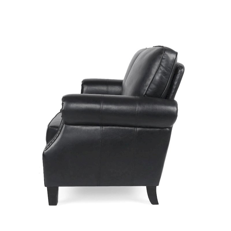 Lawton Faux Leather Loveseat with Nailhead Trim by Christopher Knight Home